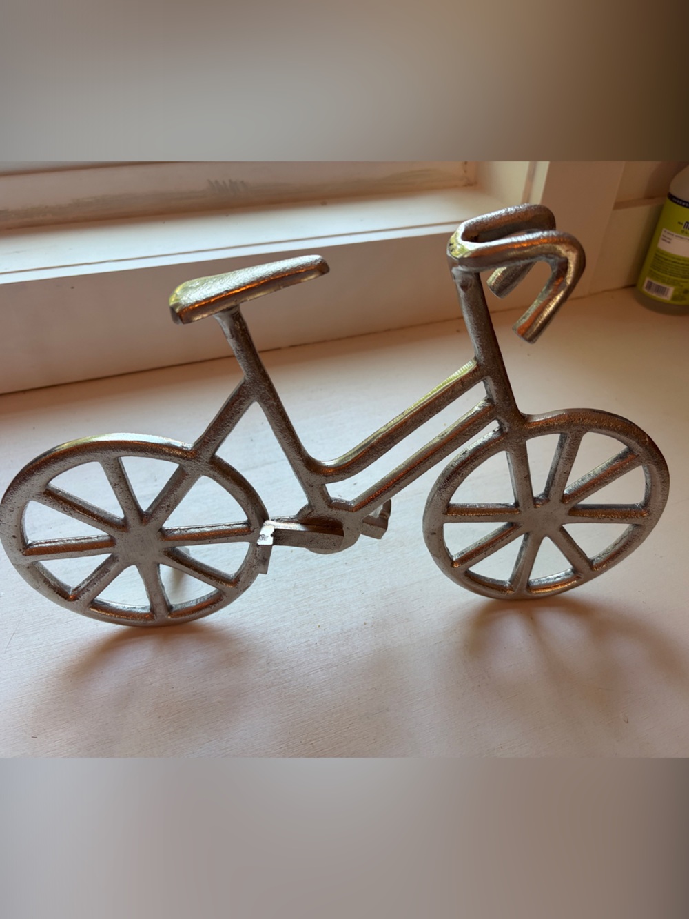 Decorative Metal Bicycle Accent- Silver